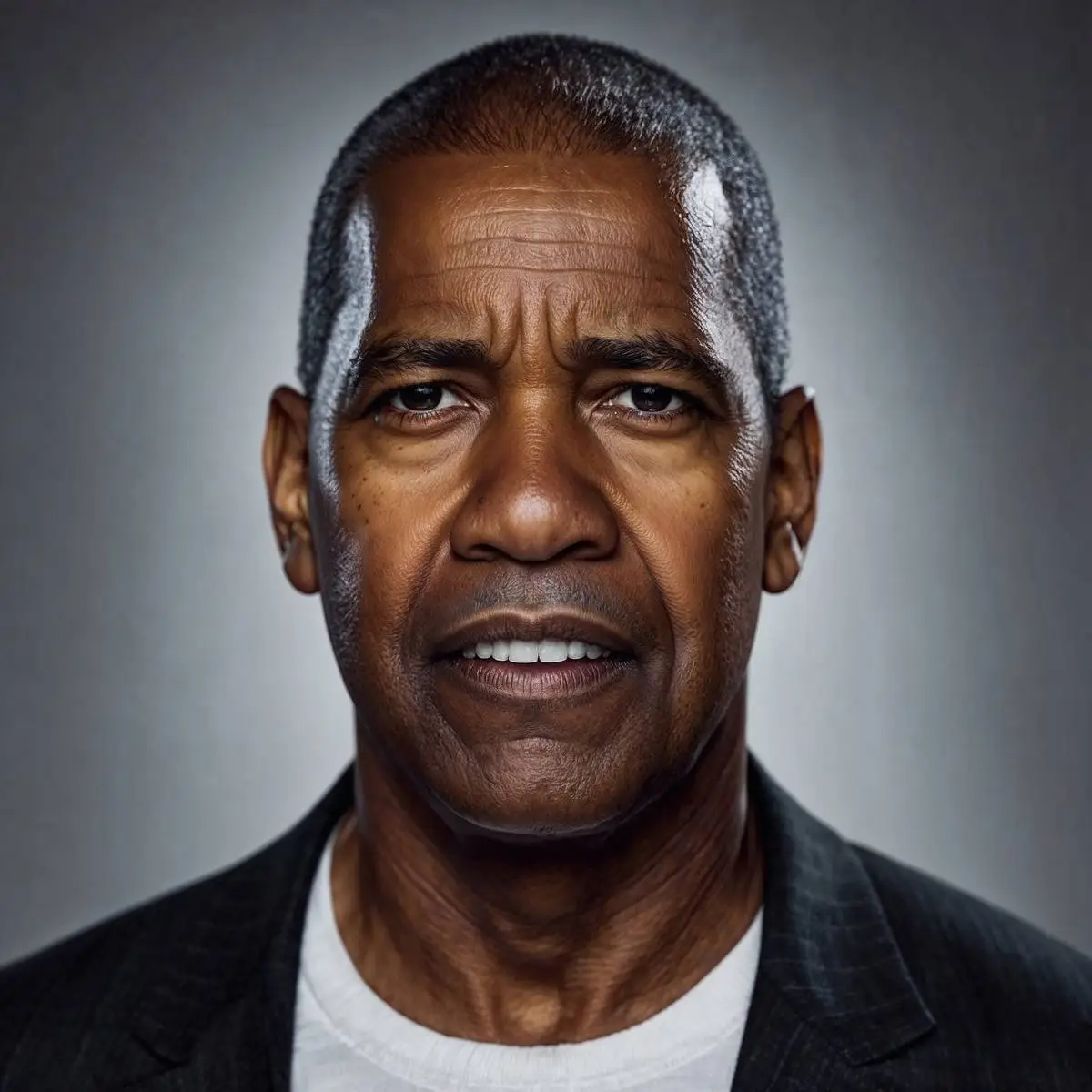 A depiction of Denzel Washington