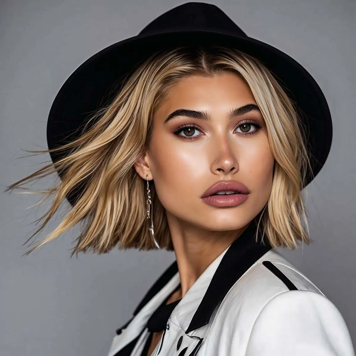 A depiction of Hailey Rhode Bieber is an American model